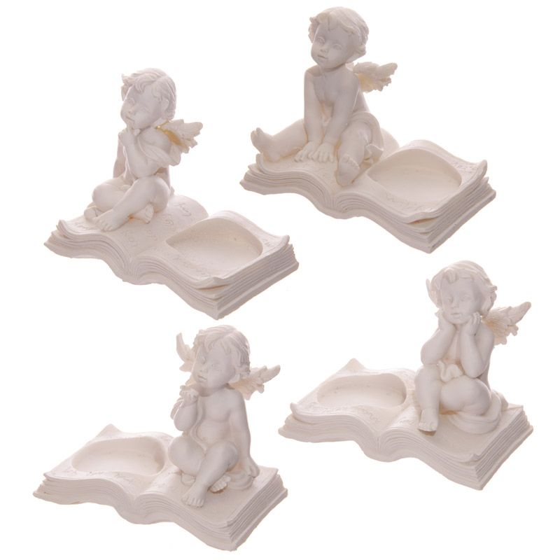 Cherub & Book Tea-Light Holder