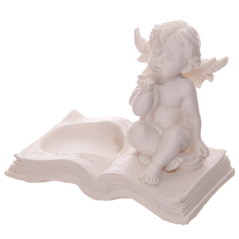 Cherub & Book Tea-Light Holder