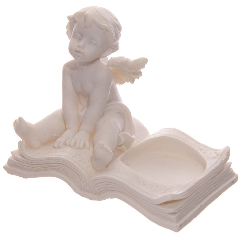 Cherub & Book Tea-Light Holder