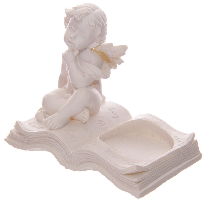 Cherub & Book Tea-Light Holder