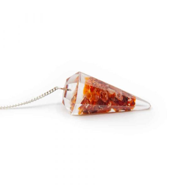 Carnelian Gemstone Orgonite Pendulum