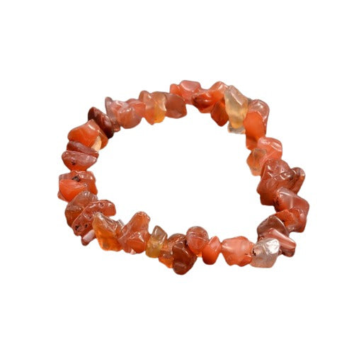 Carnelian Crystal Chip Bracelet