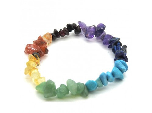 Chakra Chip Gemstone Bracelet