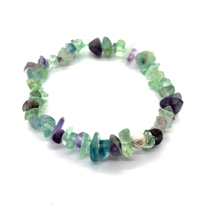Fluorite Crystal Chip Bracelet