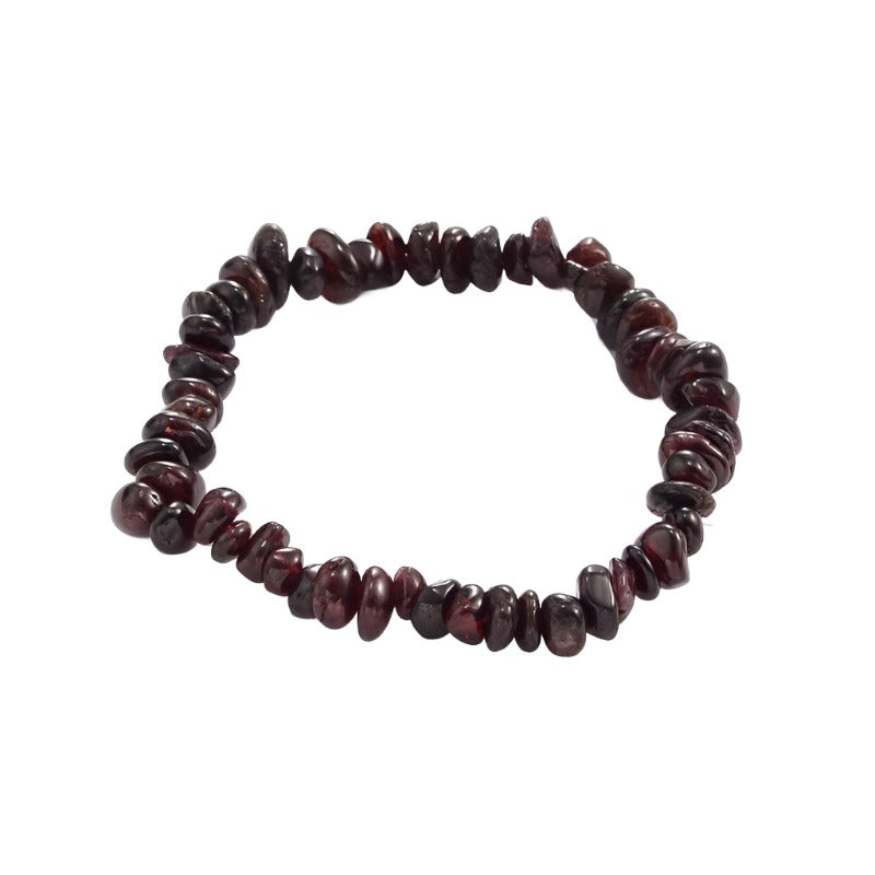 Garnet Crystal Chip Bracelet