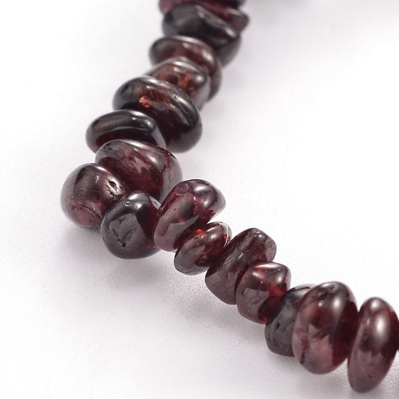 Garnet Crystal Chip Bracelet