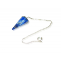 Lapis Pendulum (Faceted)