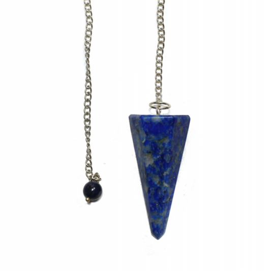 Lapis Pendulum (Faceted)