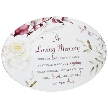 Memorial Oval Plaque - "In Loving Memory"