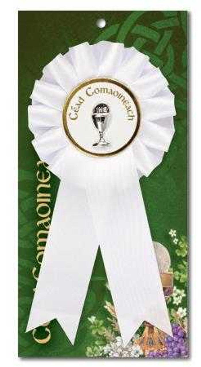 First Communion Rosette as Gaeilge (Céad Chomaoineach)