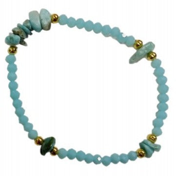 Larimar Crystal Chip Bracelet