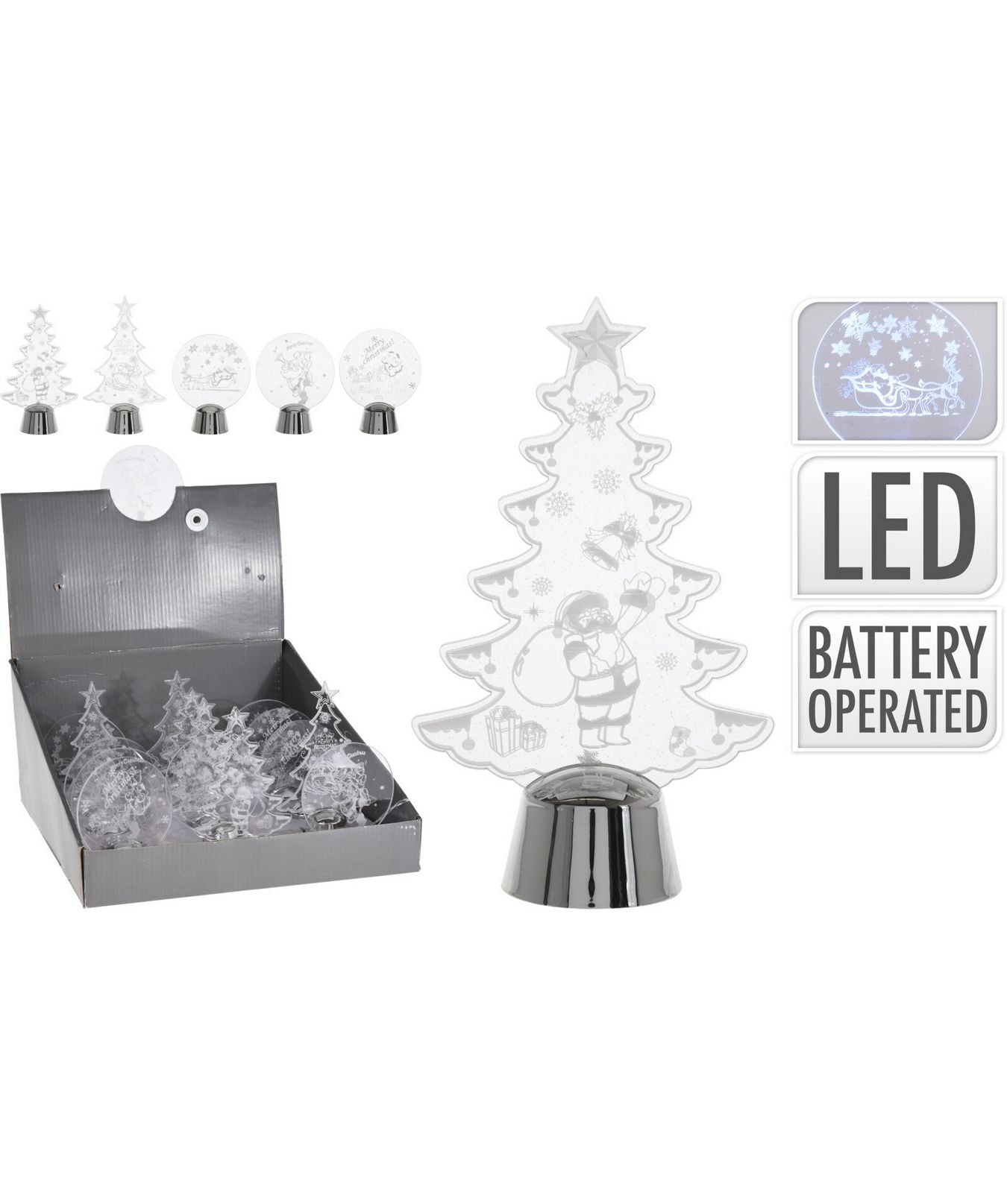 Holographic Christmas Decoration with Moving Scene - LED