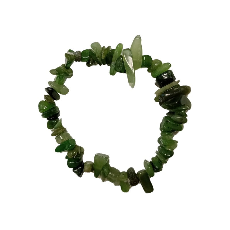 Nephrite Jade Crystal Chip Bracelet