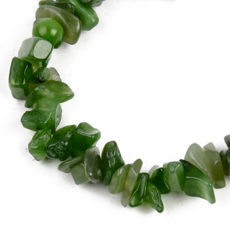 Nephrite Jade Crystal Chip Bracelet