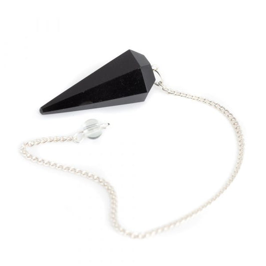 Black Obsidian Pendulum (Faceted)