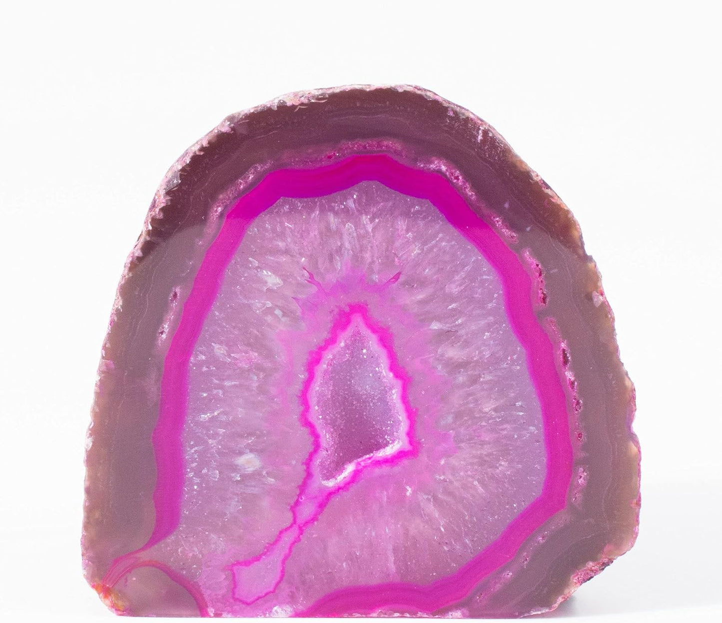 Polished Pink Agate Geode - Small