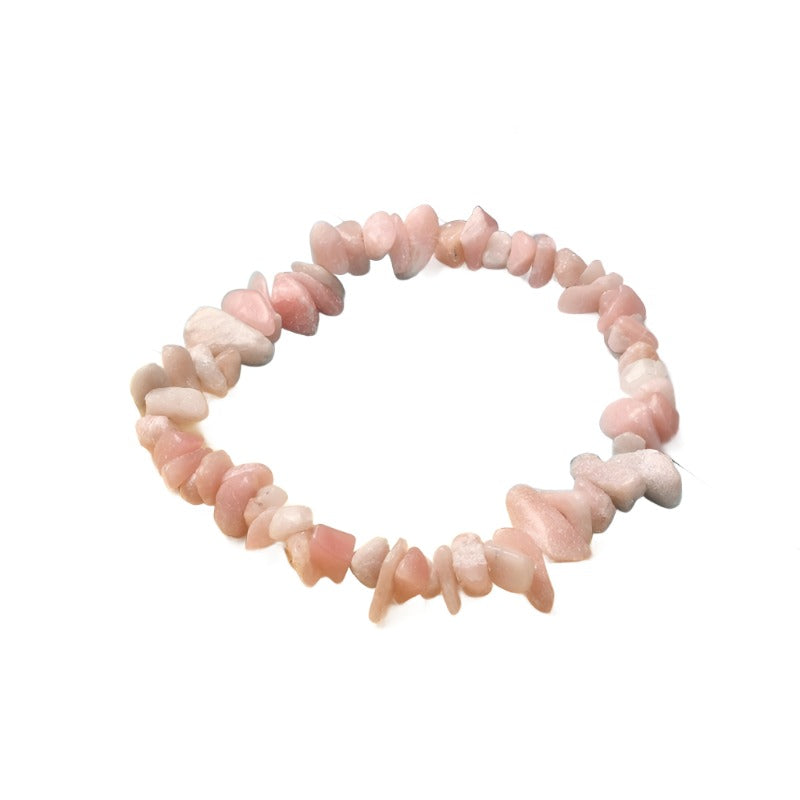 Pink Opal Crystal Chip Bracelet