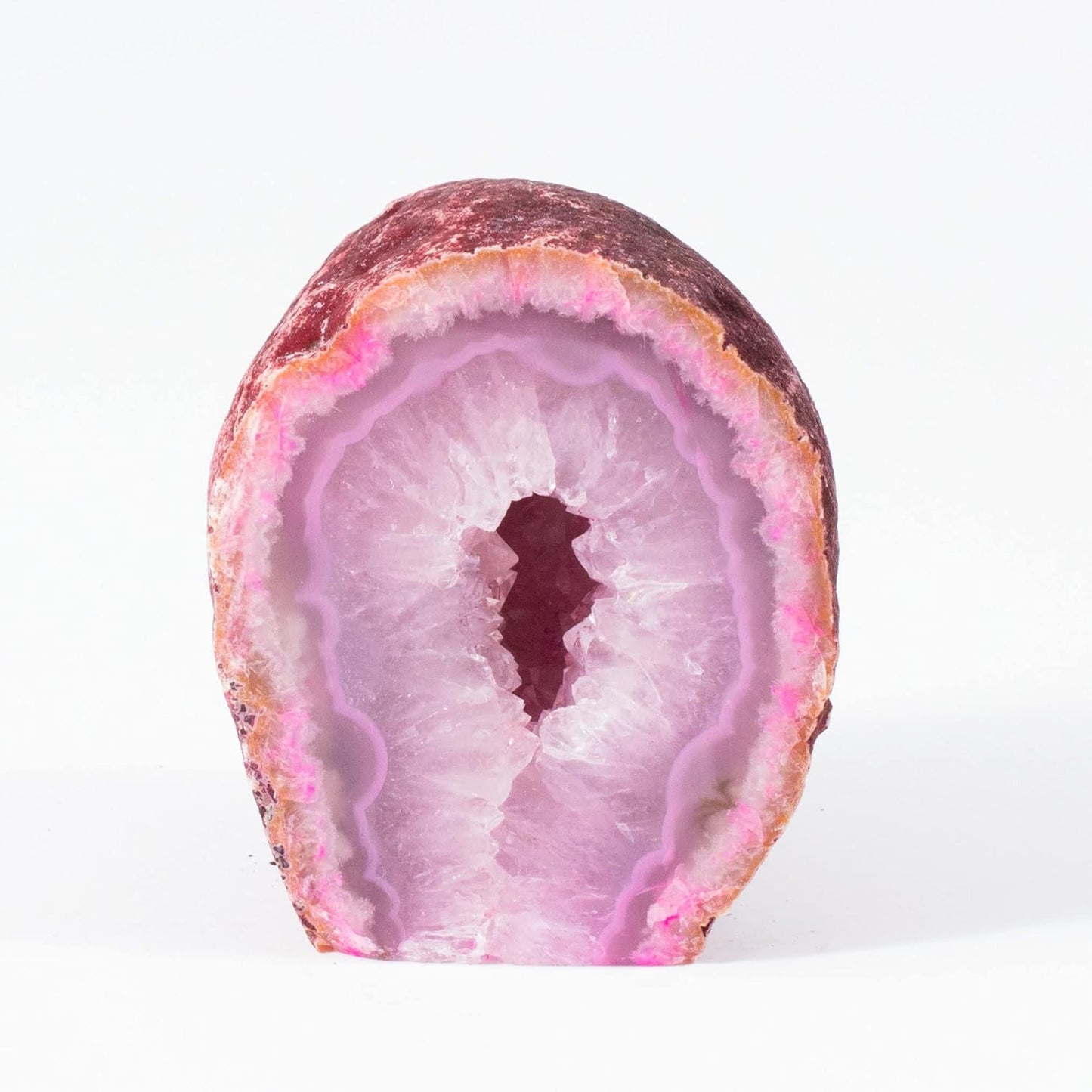 Polished Pink Agate Geode - Small