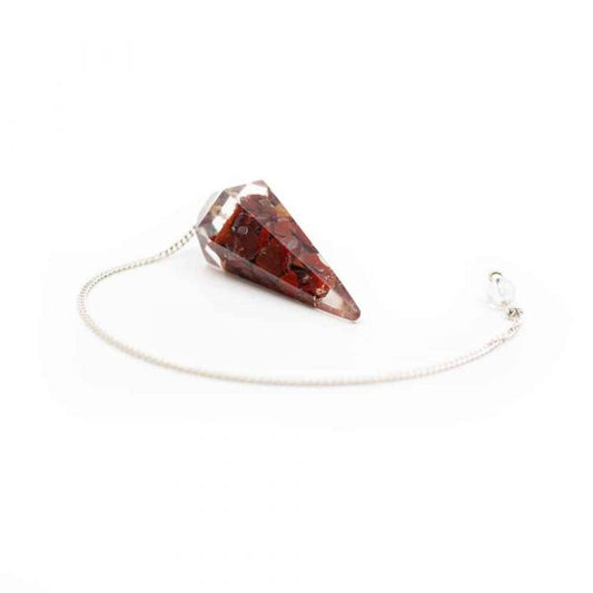 Red Jasper Gemstone Orgonite Pendulum