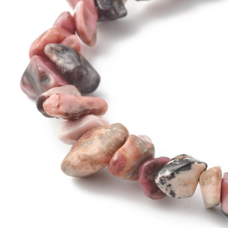 Rhodonite Crystal Chip Bracelet