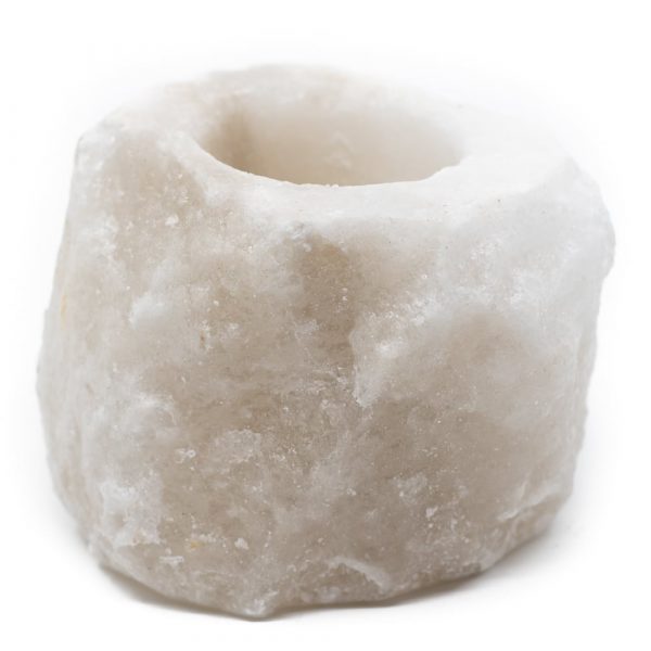 Himalayan Salt Tealight Holder - White