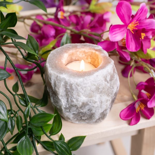 Himalayan Salt Tealight Holder - Grey