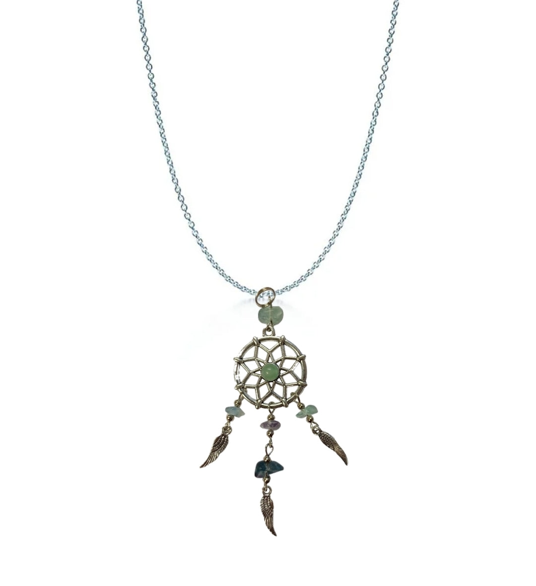 Aventurine & Flourite DreamCatcher Pendant