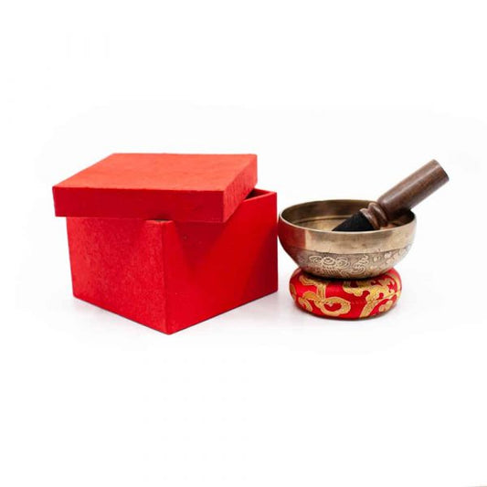 Engraved Singing Bowl Gift Set (10cm)