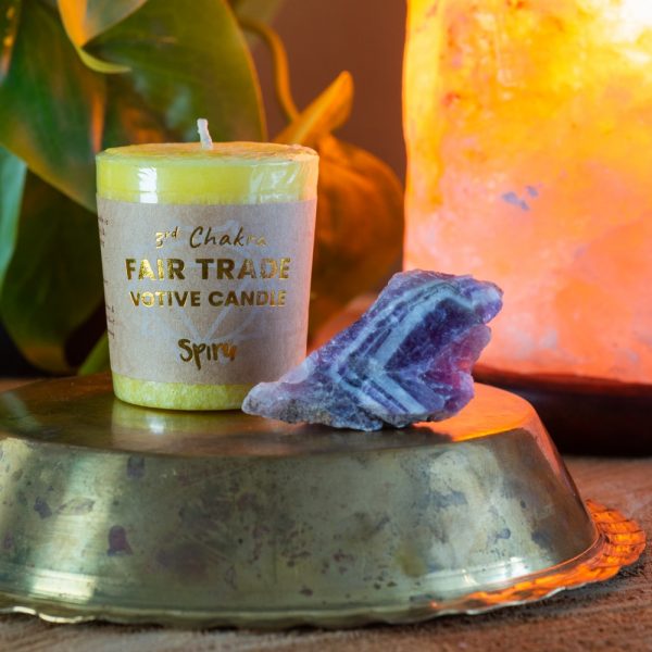 Solar Plexus Chakra Votive Candle- FairTrade