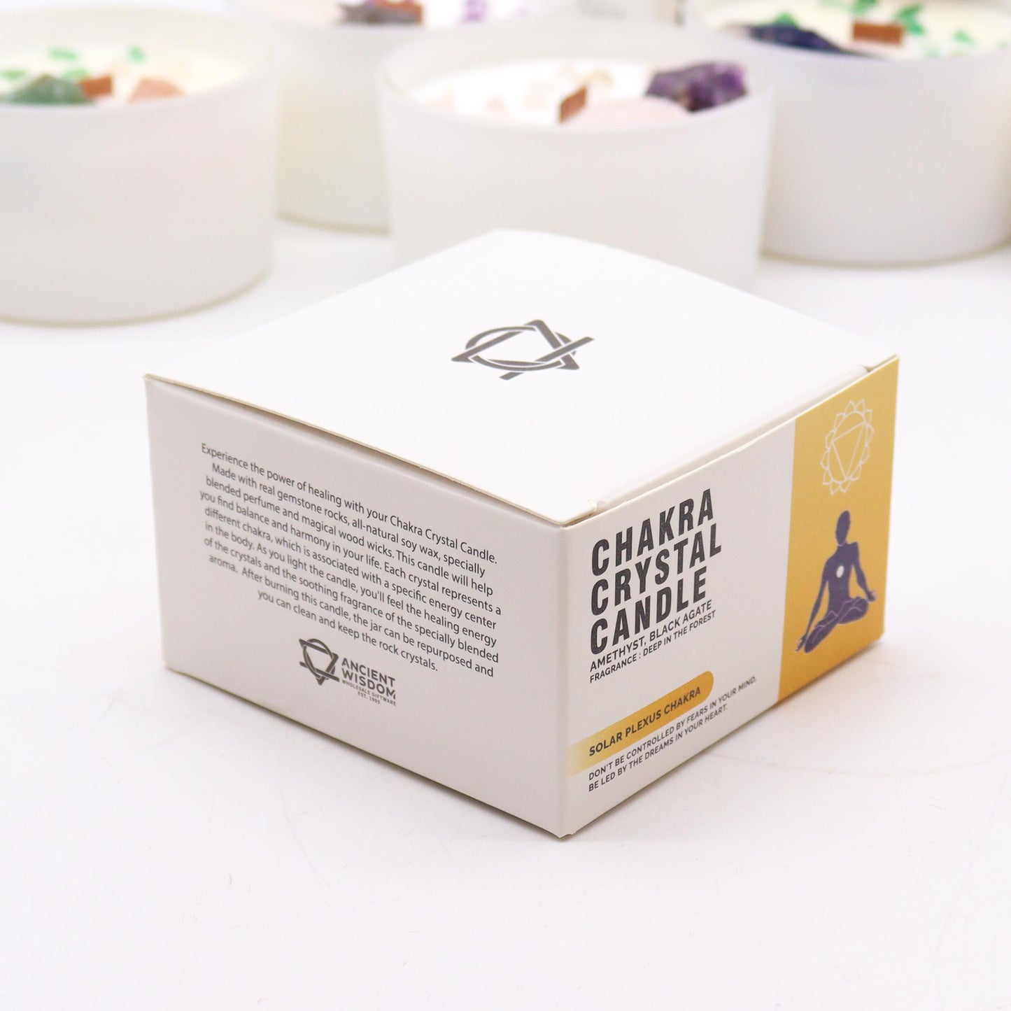 Chakra Crystal Candle - Solar Plexus Chakra