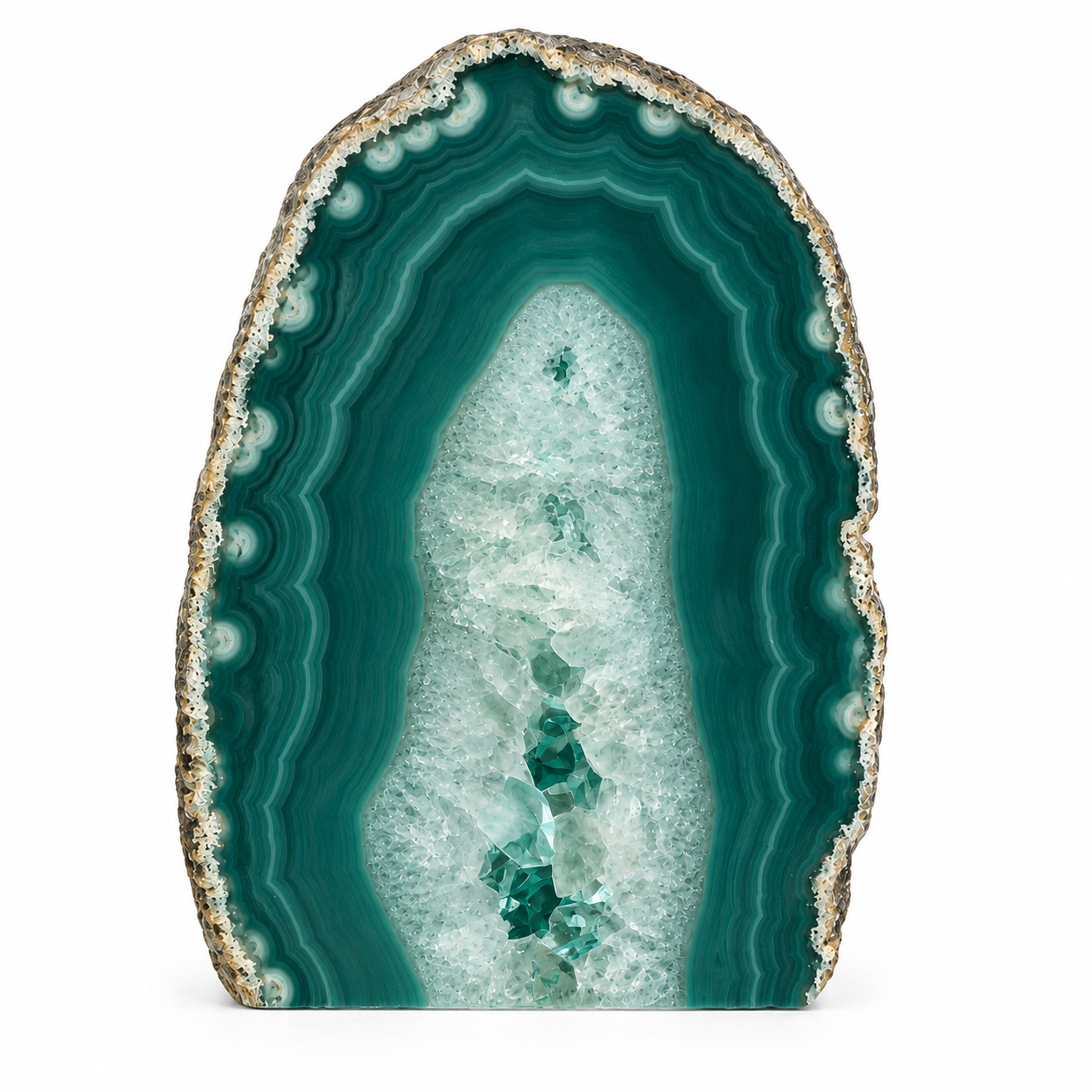 Teal Agate Geode – Approx. 7cm