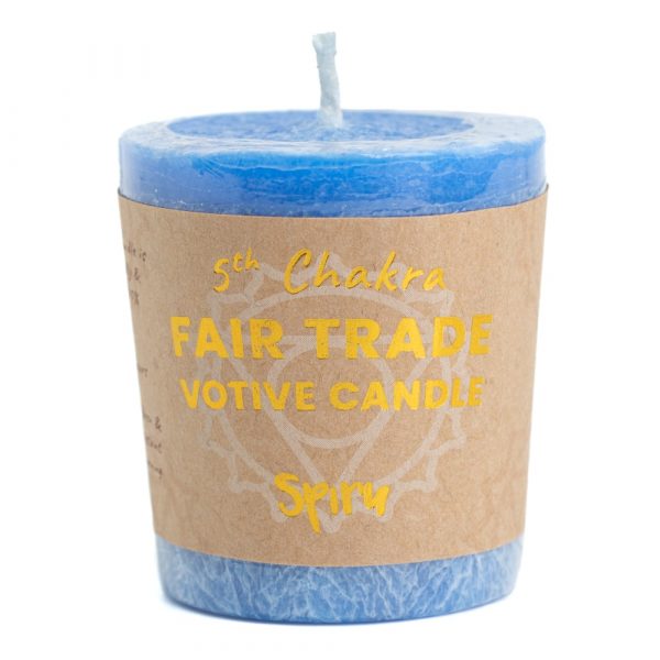 Throat Chakra Votive Candle- FairTrade