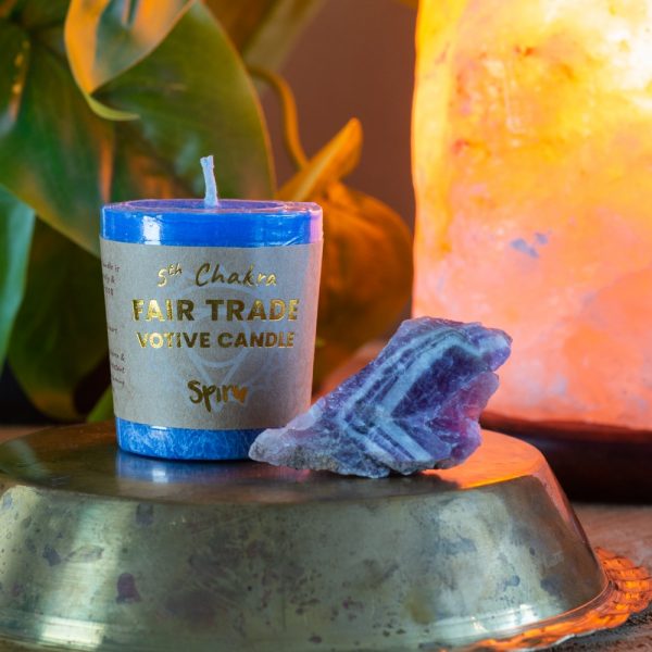 Throat Chakra Votive Candle- FairTrade