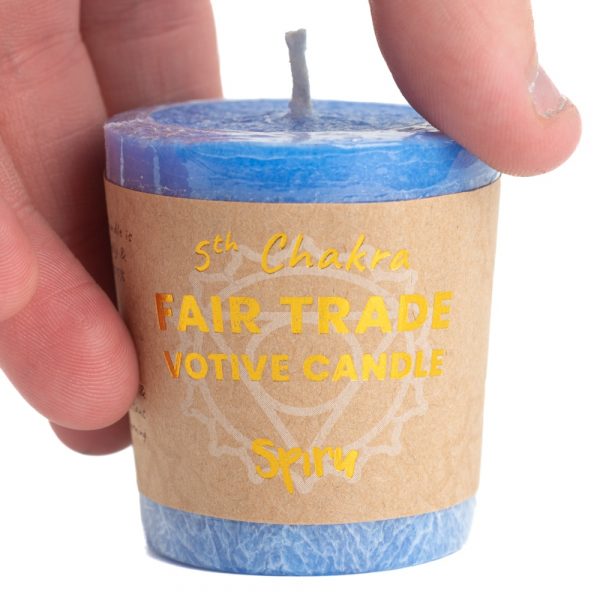 Throat Chakra Votive Candle- FairTrade