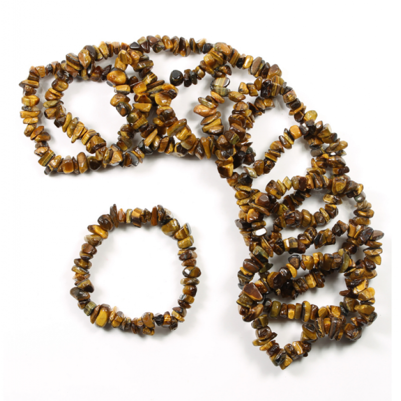 Tigers Eye Crystal Chip Bracelet