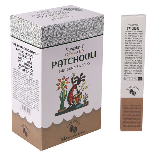 Golden Patchouli Smudging Resin Incense Sticks