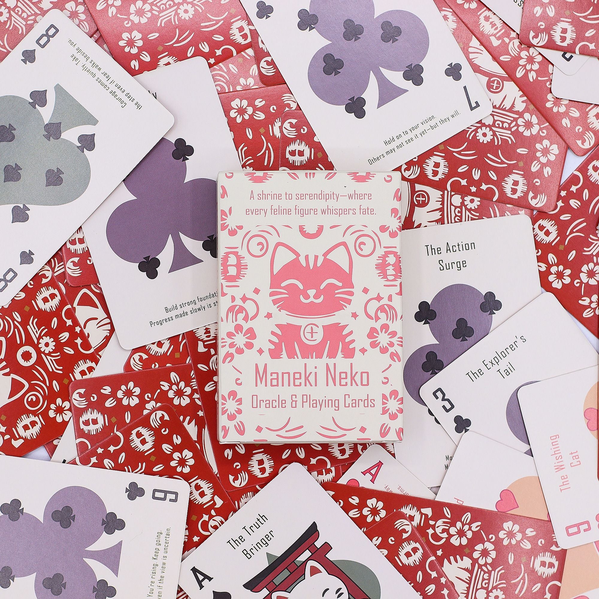 Fortune Cats Playing & Oracle Cards- Maneki Neko Deck