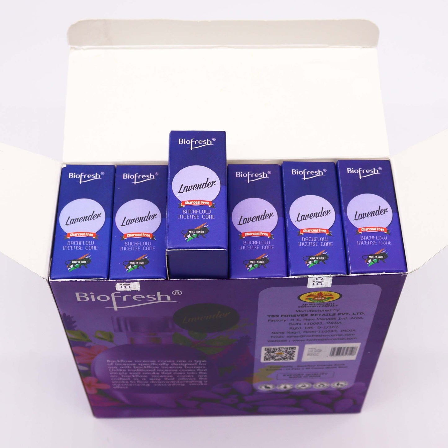 Biofresh Backflow Incense Cones (40 cones) - Lavender