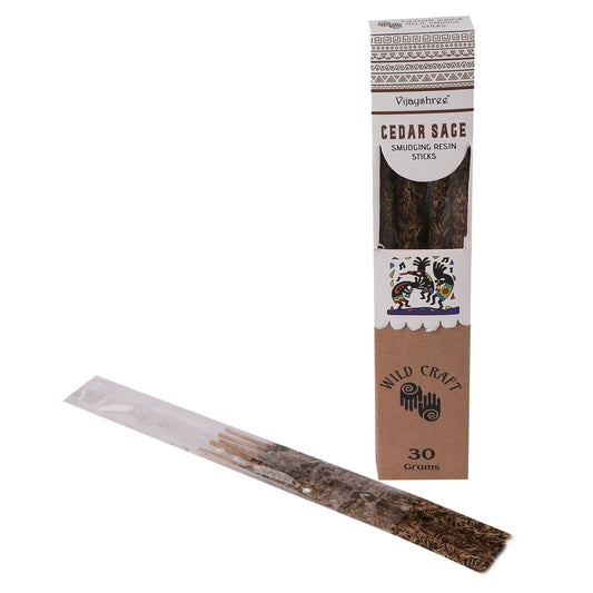 Golden Cedar Sage Smudging Resin Incense Sticks
