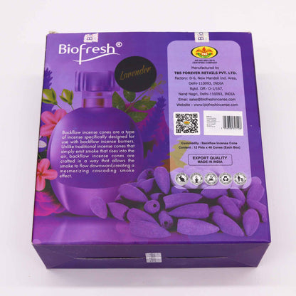 Biofresh Backflow Incense Cones (40 cones) - Lavender