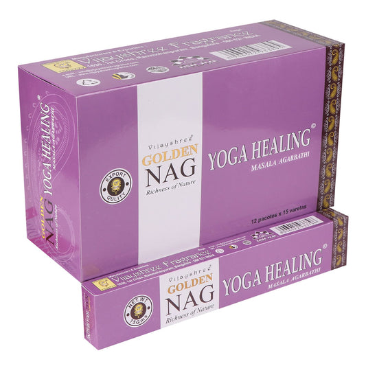 Golden Nag Incense Sticks - Yoga Healing