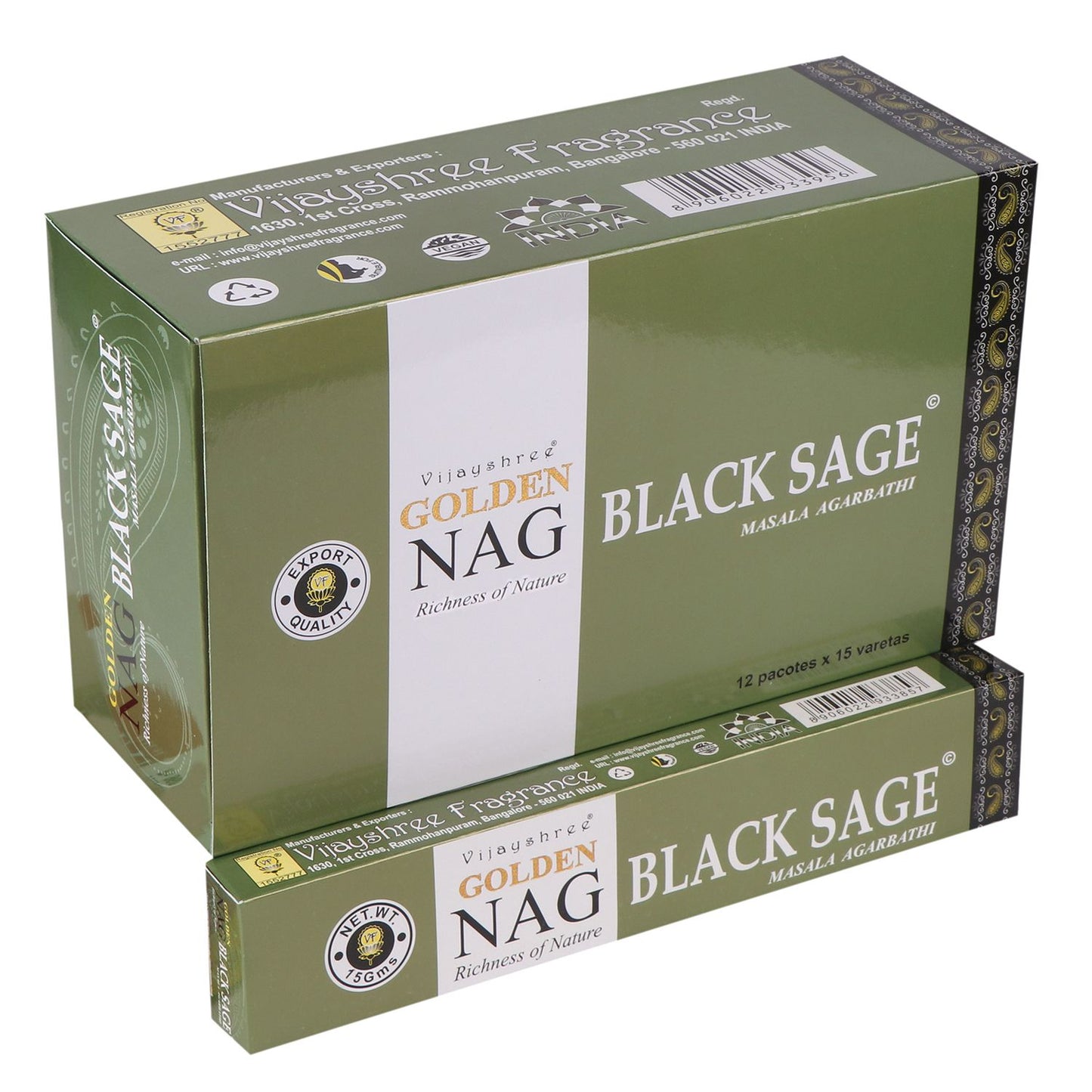 Golden Nag Incense Sticks - Black Sage