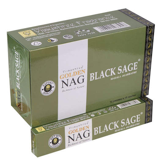 Golden Nag Incense Sticks - Black Sage