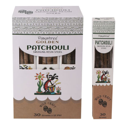 Golden Patchouli Smudging Resin Incense Sticks