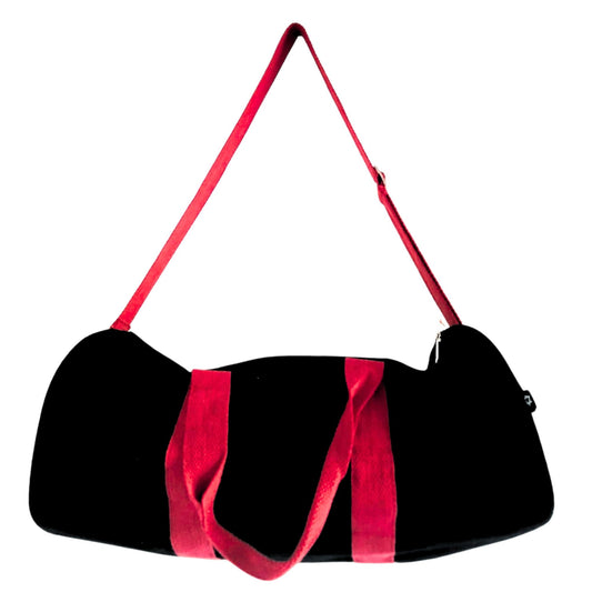 Duffel Bag - Black - Cherry Pink Handle