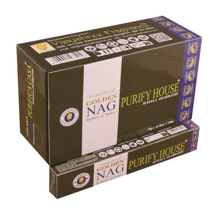 Golden Nag Incense Sticks - Purify House