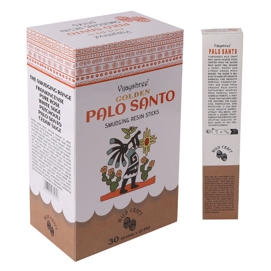 Golden Palo Santo Smudging Resin Incense Sticks