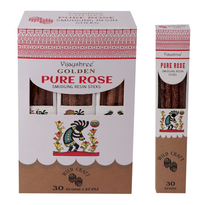 Golden Pure Rose Smudging Resin Incense Sticks
