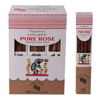 Golden Pure Rose Smudging Resin Incense Sticks