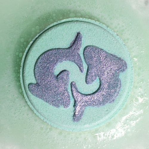 Set of Zodiac Bath Fizzers with Horoscope - Pisces